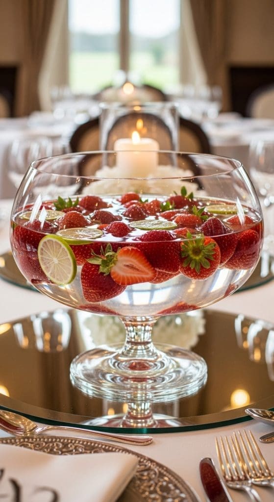 Strawberry Centerpiece Ideas strawberry and lemon water