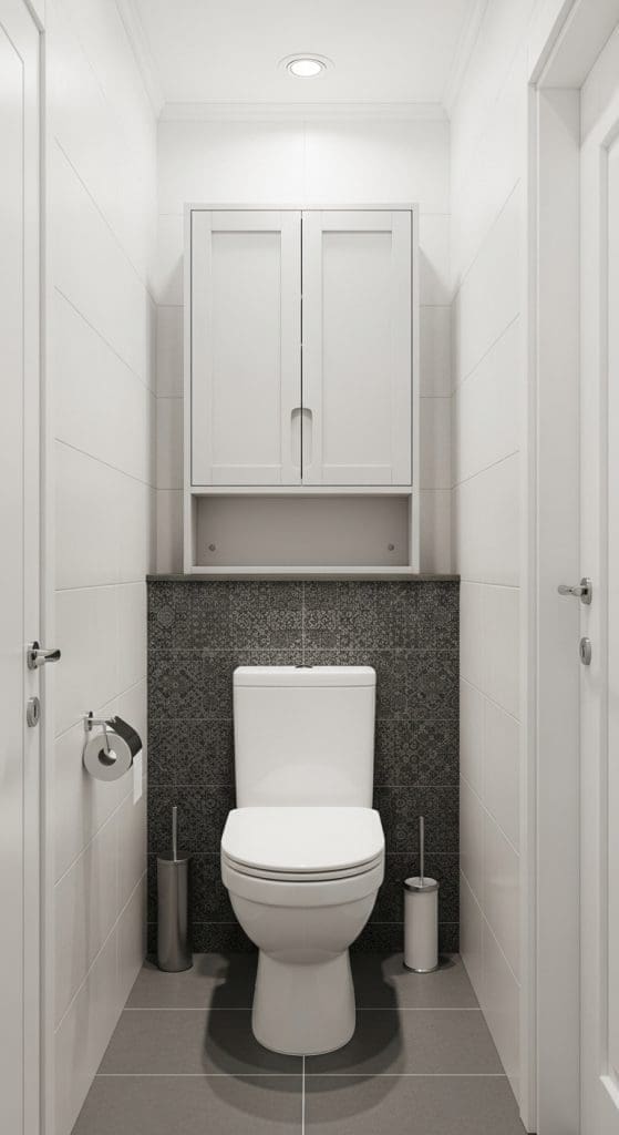 slim cabinet over the toilet