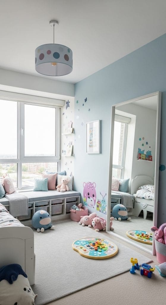 vetical mirror for Small Kids Bedroom Ideas