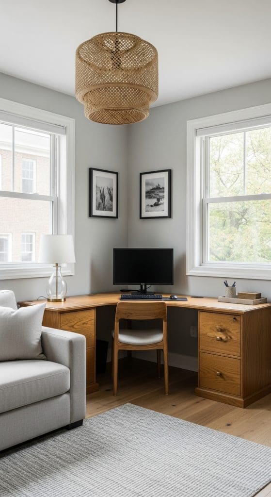 corner desk in home office