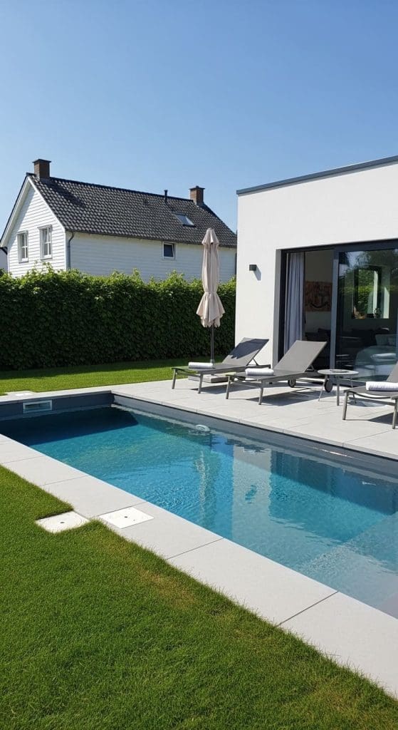 pluge pool with lounge chairs