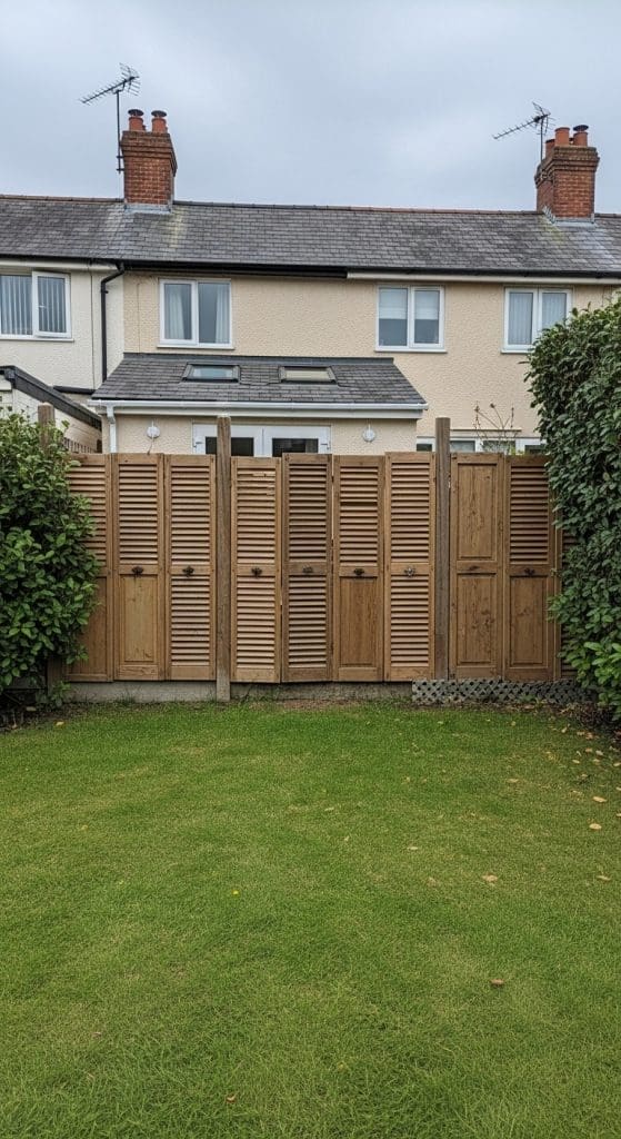 slatted shutter fence