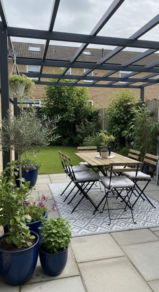 bistro area under pergola