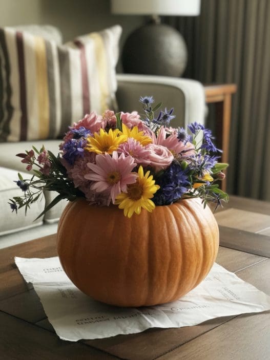 pumpkin floral display