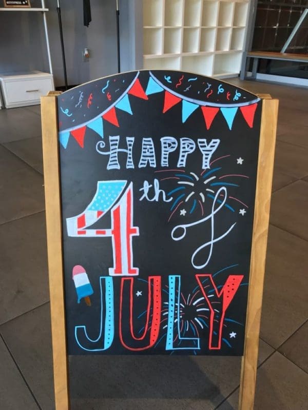 chalkboard 4th of July Decor