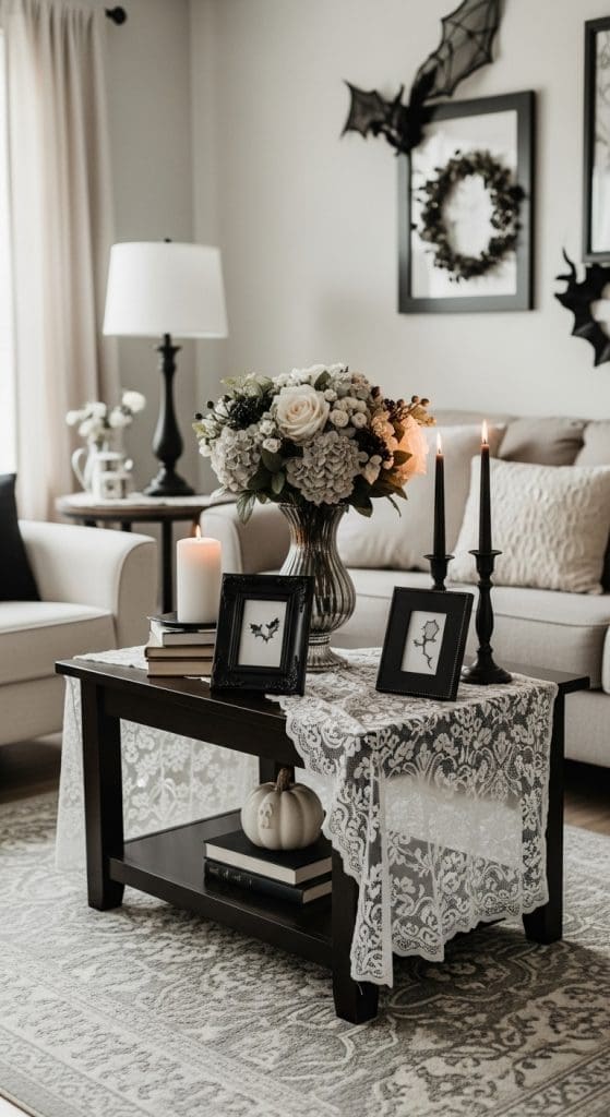 neutral color and black elements decor 