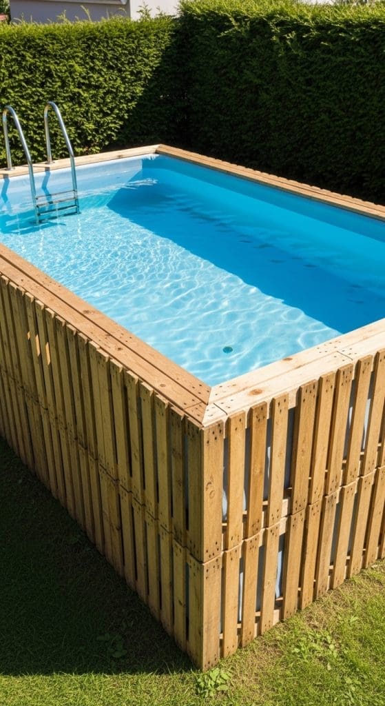 wooden pallet swimming pool