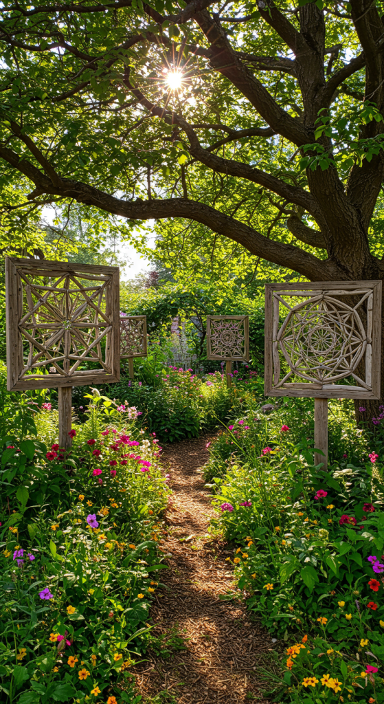 mandela driftwood frames for Hippie Garden Ideas