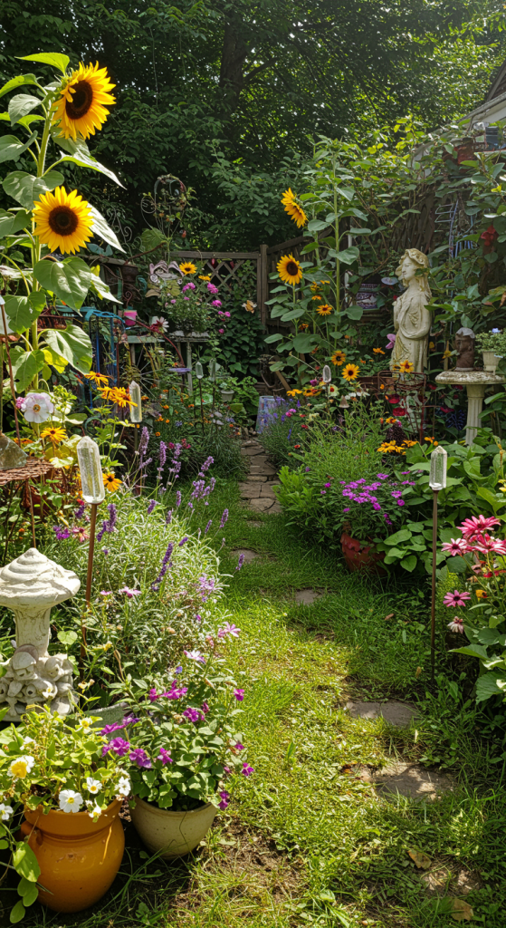 crystal stakes for a Hippie Garden Ideas