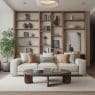 behind couch wall decor