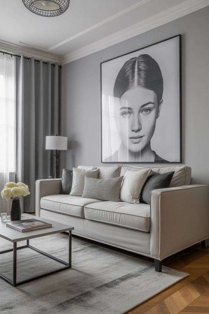 monochrome living room decor