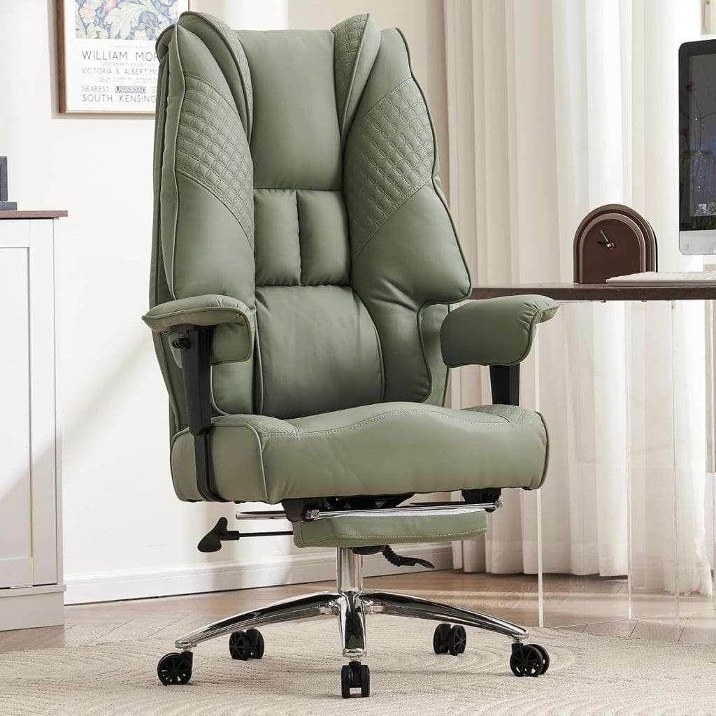 green comfy office chair