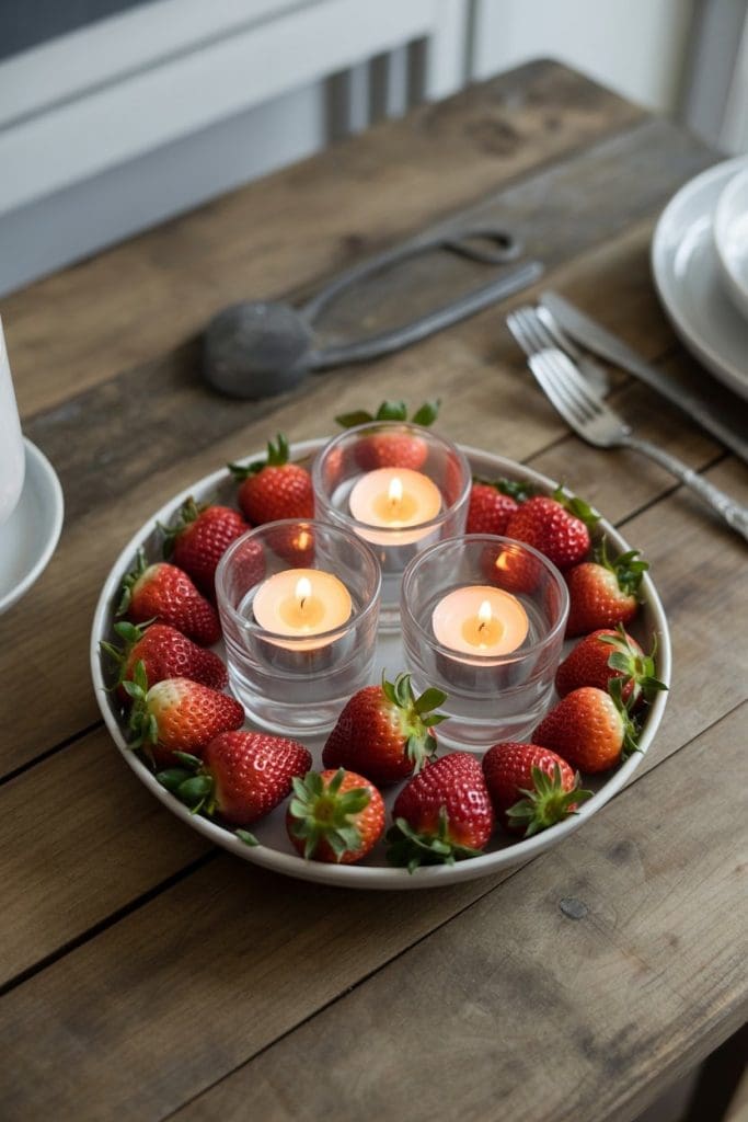 strawberry candle Centerpiece Ideas