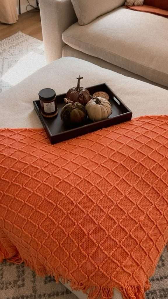 autumn themed Ottoman Tray Ideas