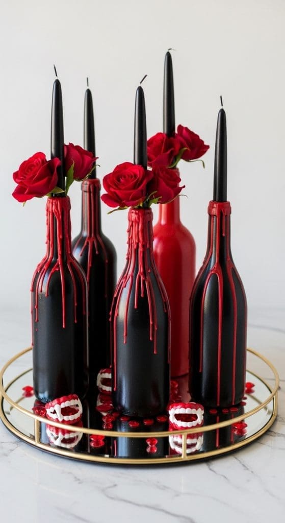 Vampire themed wine bottles