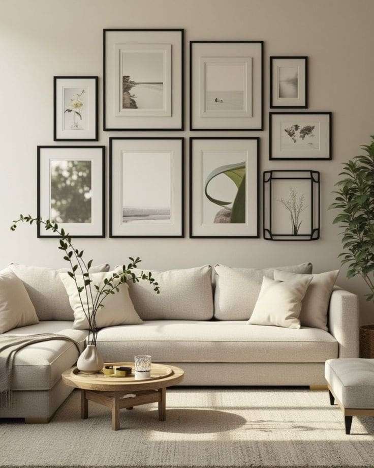 Symmetrical Framed Grid Gallery
