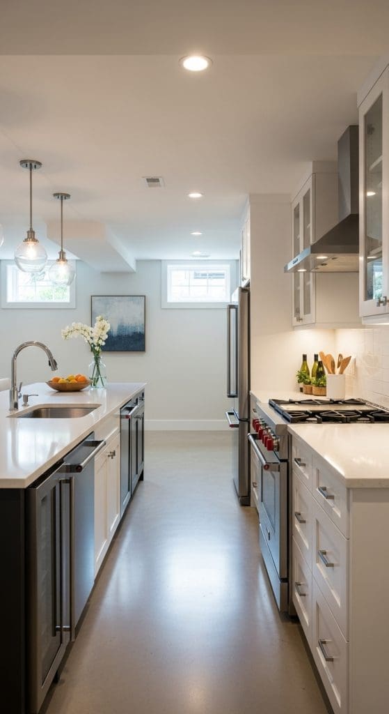Gally Kitchen Basement Kitchen
