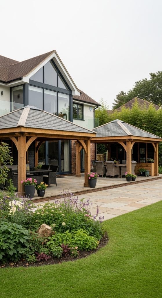freestanding pavilion areas for backyard patio