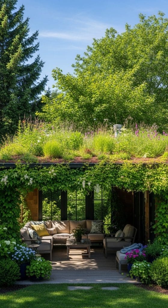 Living Covered Outdoor Patio Area