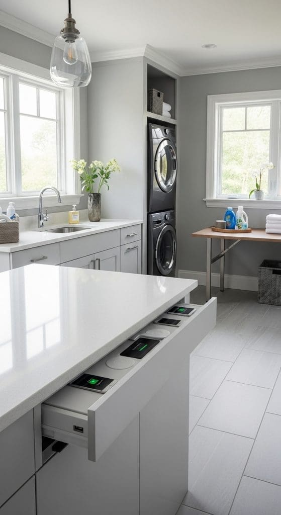 Recessed Charging Station for Phones or Devices