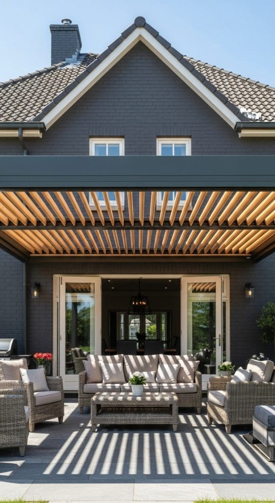Louvered Roof System for covering patio