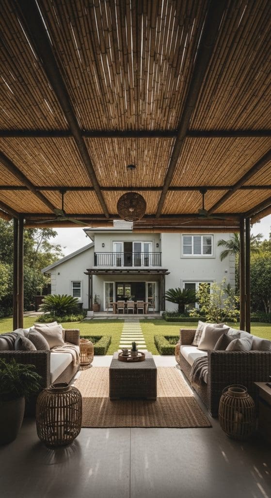 bamboo roof for Covered Outdoor Patio