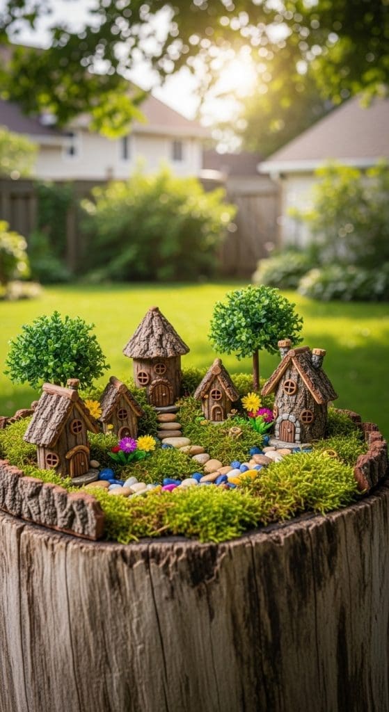 Tree Stump Decor fairy garden