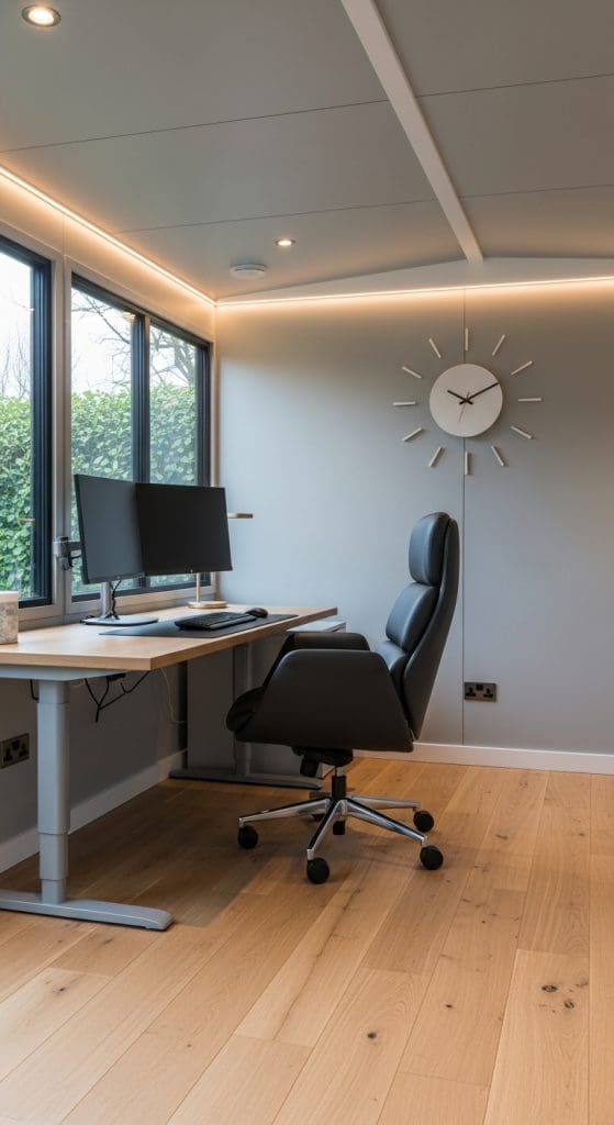 wall clock in garden shed
