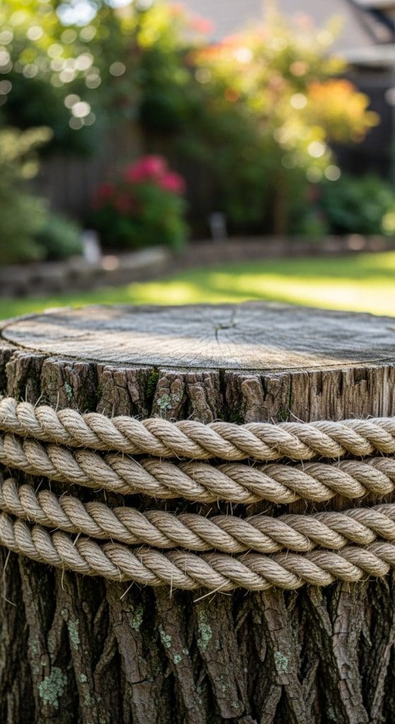 Jupe rope wrapped around a tree
