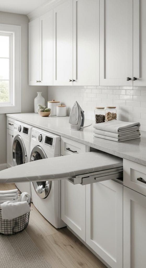 Pop-Up Ironing Board Inside the Countertop
