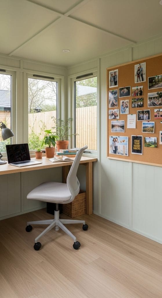 vision board in shed