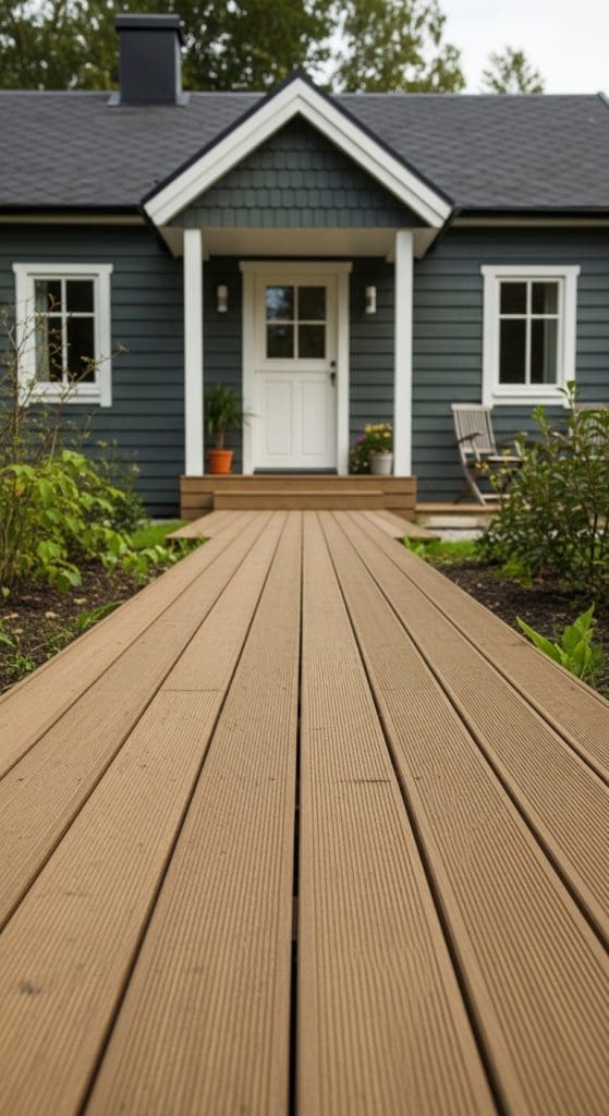 timber entrance for house