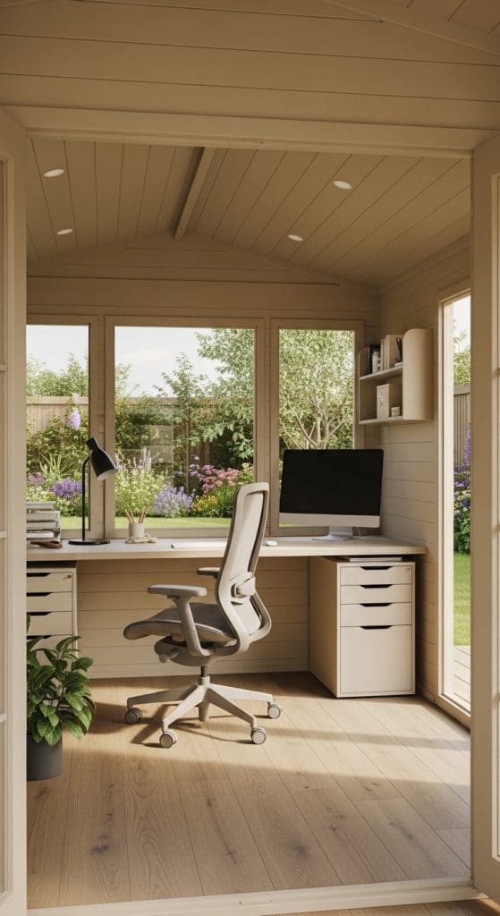 beige Garden Office Interior ideas