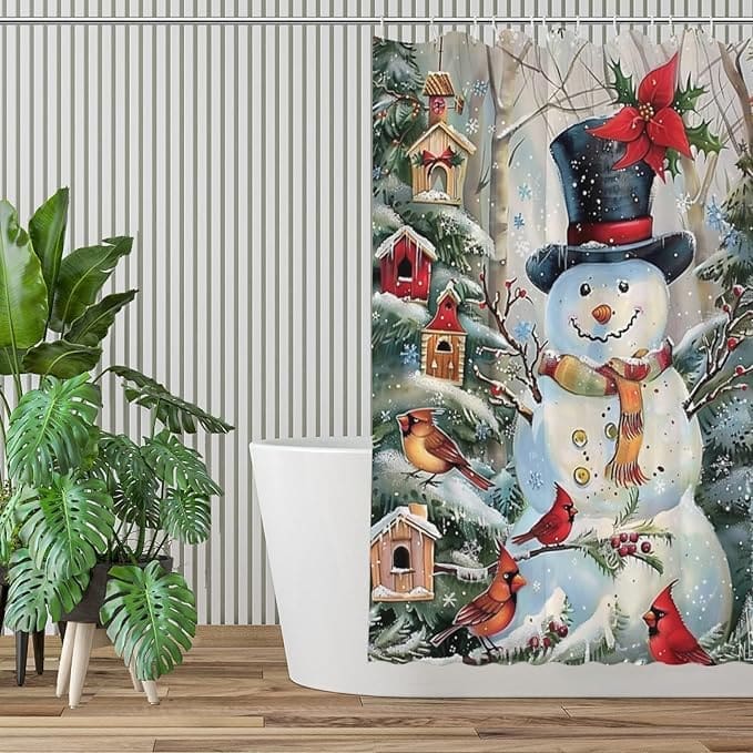 christmas shower curtain