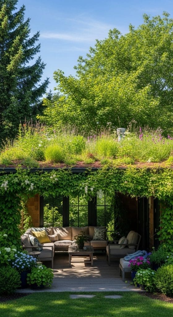 Living Covered Outdoor Patio Area