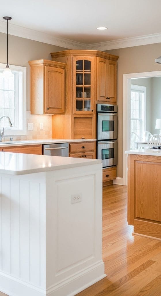 white kitchen island