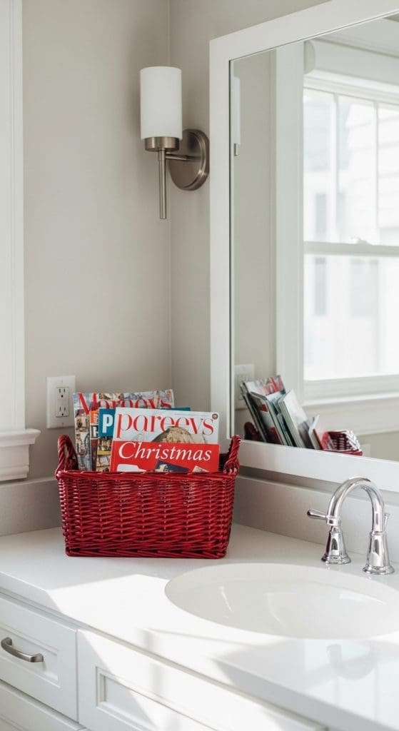 christmas red basket