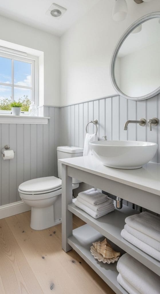 small coastal toilet compact vanity table