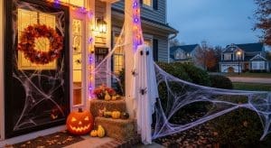 front door halloween decor