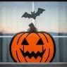 simple diy window painting of a pumpkin