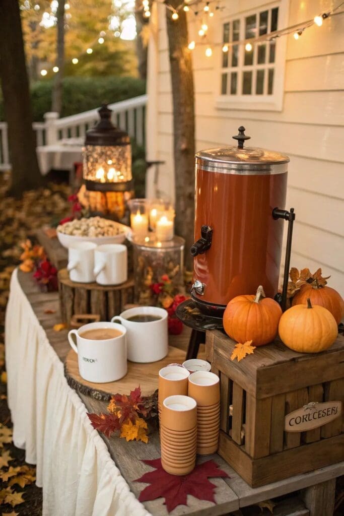 hot chocolate making station 
