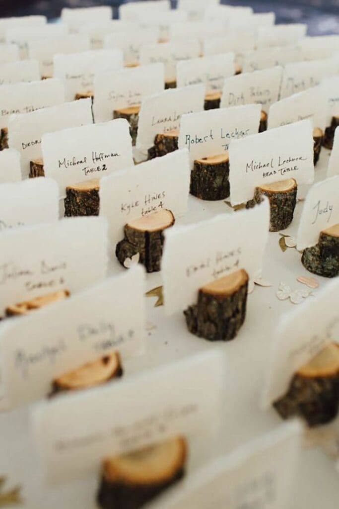 mini wooden fall thanksgiving table placemarkers