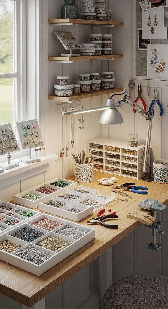 she shed jewllery making area